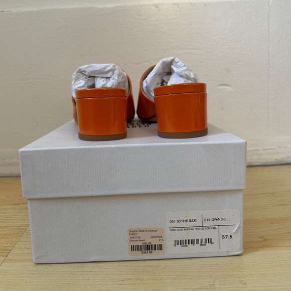 Maryam Nassir Zadeh Sophie Patent Slides in Orange - Picture 5 of 5